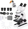 Microscope Suitable for Elementary School and Junior High and High School Popular for Independent Research and Adult Includes Japanese 40X-3200X,