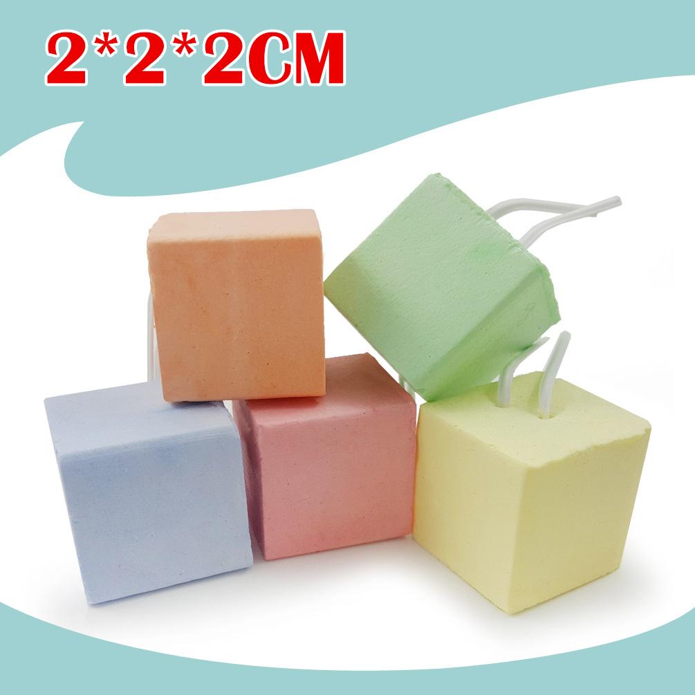 1 Pc Pet Bird Cage Teething Natural Mineral Hamster Teething 2/2.5/3cm Square Color Hanging Parrot Chew Toy Rabbit Teething Toy