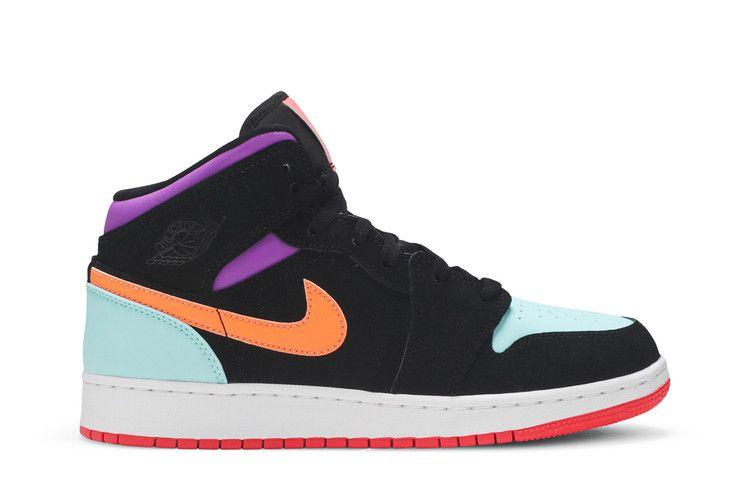 Kids' Sneakers Jordan 1 Mid Multi-Color (GS) Black/Multi-Color