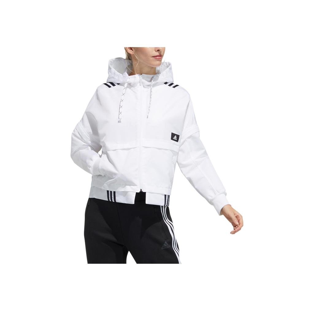 Adidas Street Jacket With Detachable Sleeves And Hood Women Jackets White GT4403