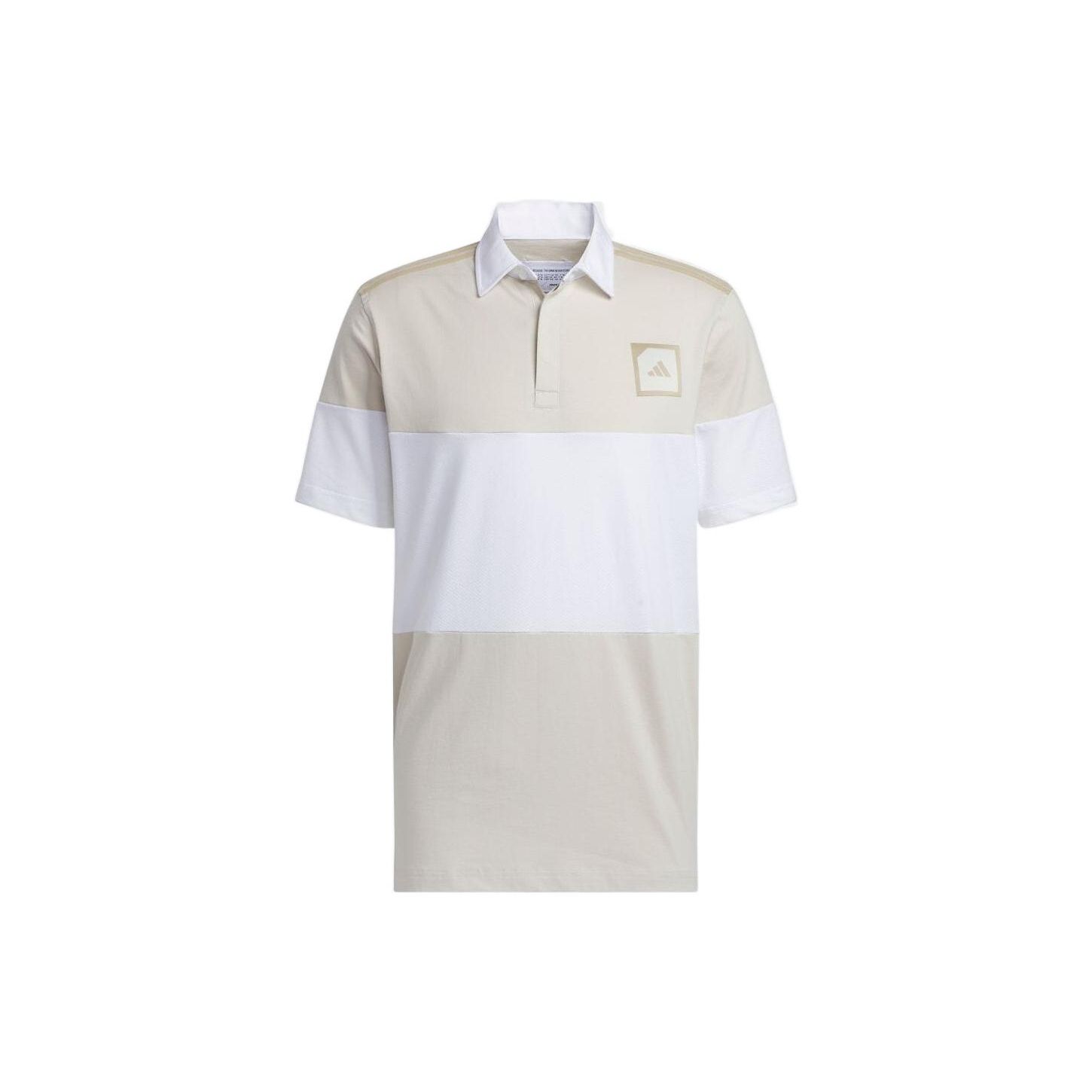 

Adidas Colorblock Casual Logo Print Short Sleeve Polo Shirt Men Tops White HS3209