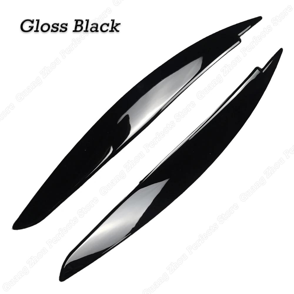 

For BMW 1 Series E81 E82 E87 E88 2004-2014 Car Front Headlight Eyebrows Eyelids Trim Lamp Sticker Cover Body Kits Accessories Gloss Black