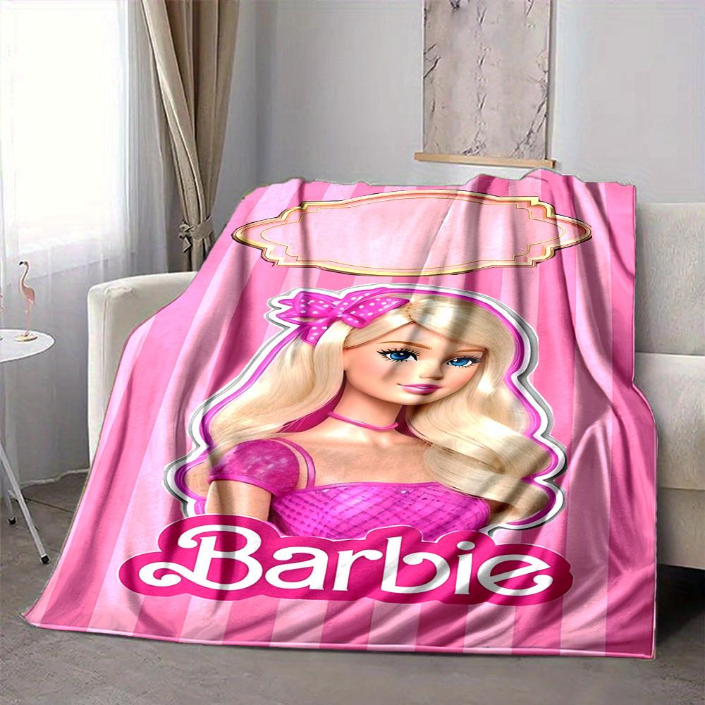1pc Barbie Doll Blanket Polyester Fiber, All Season Comfort for Sofa, Bed, Office, Car, Camping Ideal Home Decor & Gift, Office Comfort