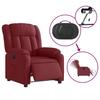 Electric Recliner Chair Burgundy Fabric