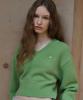 SINOON V Neck Cropped Sweater