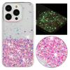 For iPhone 16 Pro Max Case Sparkle Sequins Luminous Epoxy TPU Phone Cover