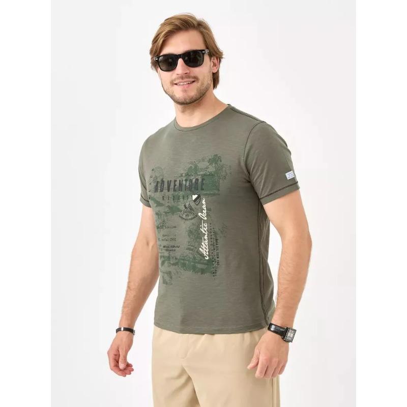 Summer Round Neck 3D Letter Print Top Fashionable Casual Short Sleeved Men's T-shirts