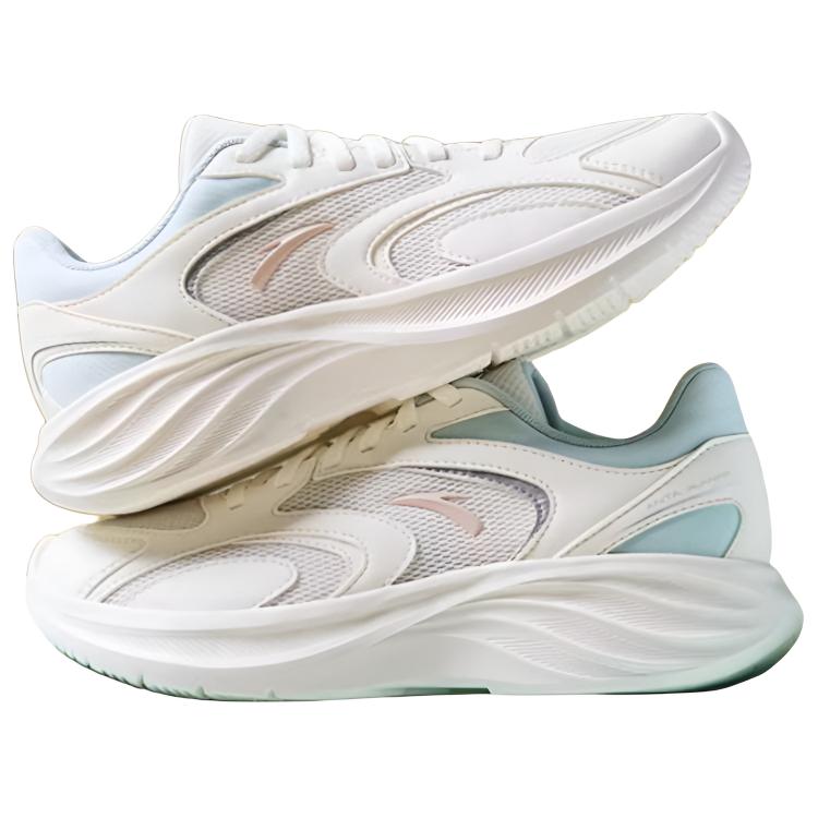 Anta Star Cloud 2 Comfortable Non-Slip Breathable Low-Top Casual Running Shoes Women Sneaker White Blue 922535505-7