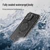 TB Waterproof Magnetic Stand Case for iPhone 15 Pro Max - Drop-Proof Protection
