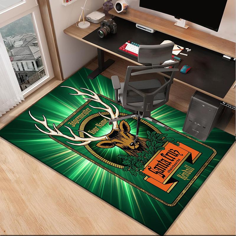 Custom NameJager-meister Spirit Drink Carpet, Indoor Rug, Chair Rug, Living Rooms, Doormat Made From Polyester Home Decor Birthday Christmas Gifts