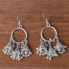 Exaggerated Retro Hollow Shape High-end Temperament Earrings Circle Pendant Ear Jewelry for Women