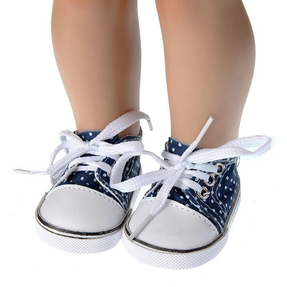 Lace-up Doll Canvas Shoes 7CM Mini Casual Shoes Doll Accessories Doll Sneakers  Blythe Doll Toy