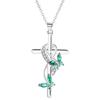 Silvery Color Plated Necklace Jewelry Women Wedding  Cross CZ Crystal Zircon Stone Pendant Christmas Gift