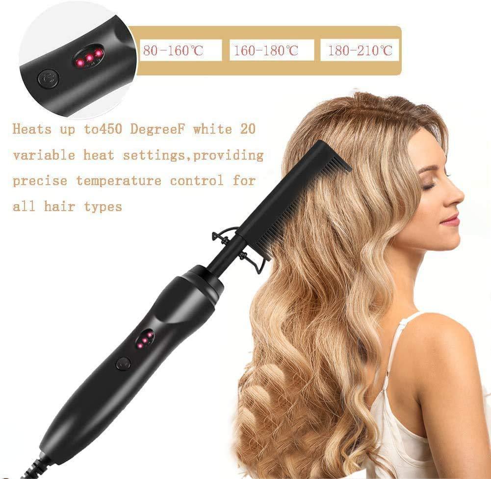 Wet and Dry Electric Heating Copper Comb - Straightening, Perming, Curling Iron Hairdressing Tool