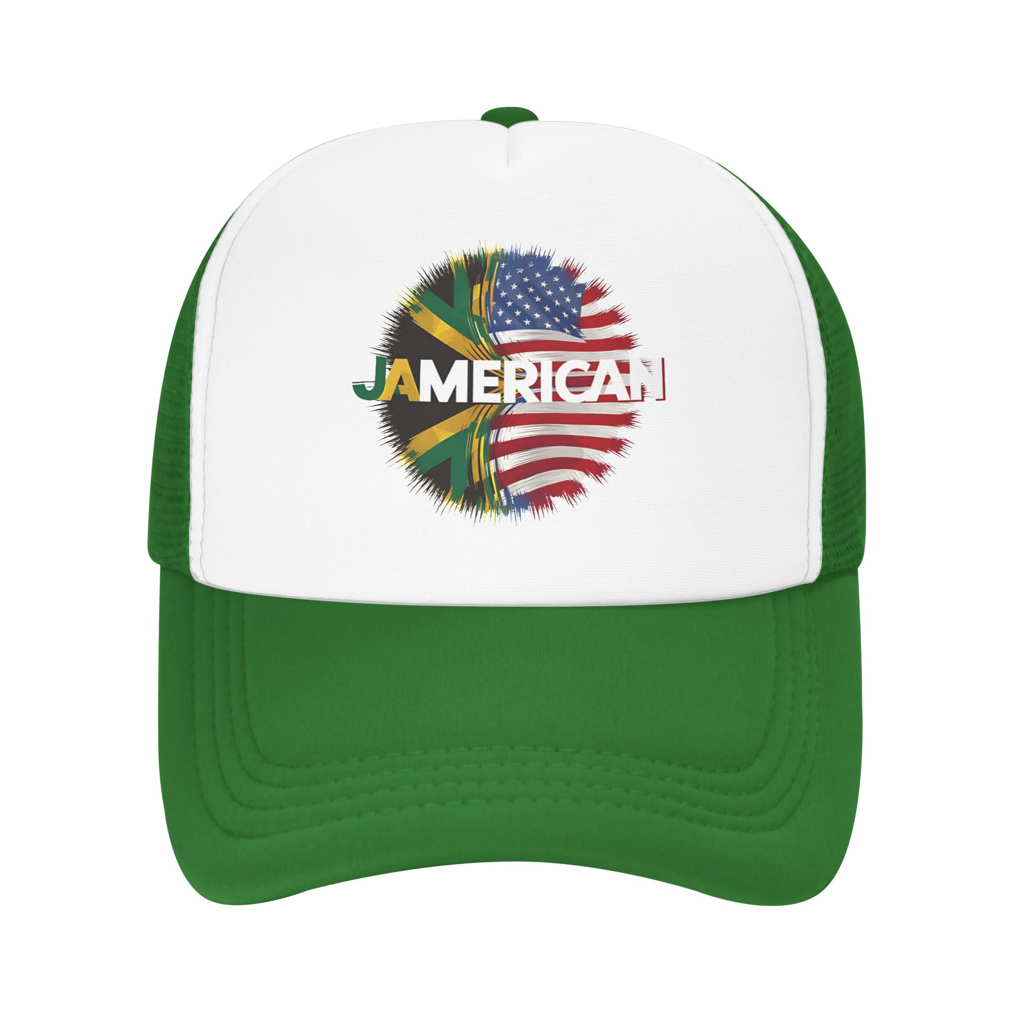 Peace Love Jamaica Jamaican Culture Accessories Foam Mesh Trucker Hat Summer Cooling Meshback Baseball Cap Stylish Adjustbale One Size