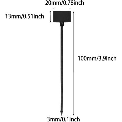 Mini Skater Nylon Cable Zip Ties Tags 4" Tiny Self-Locking Write-On Identify Cord Tabs Cable Label Marker Ties for Office Home Identification and