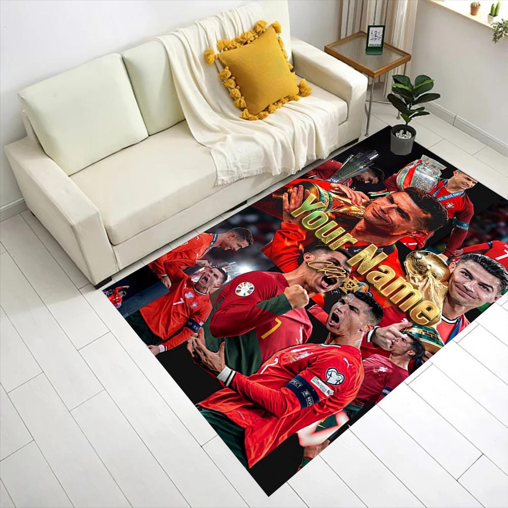Cristiano Ronaldo (32) Customizable Name Floor Mat Suitable for Game Room Study room Hallway Decorate room Antislip Carpet Decorate Offices