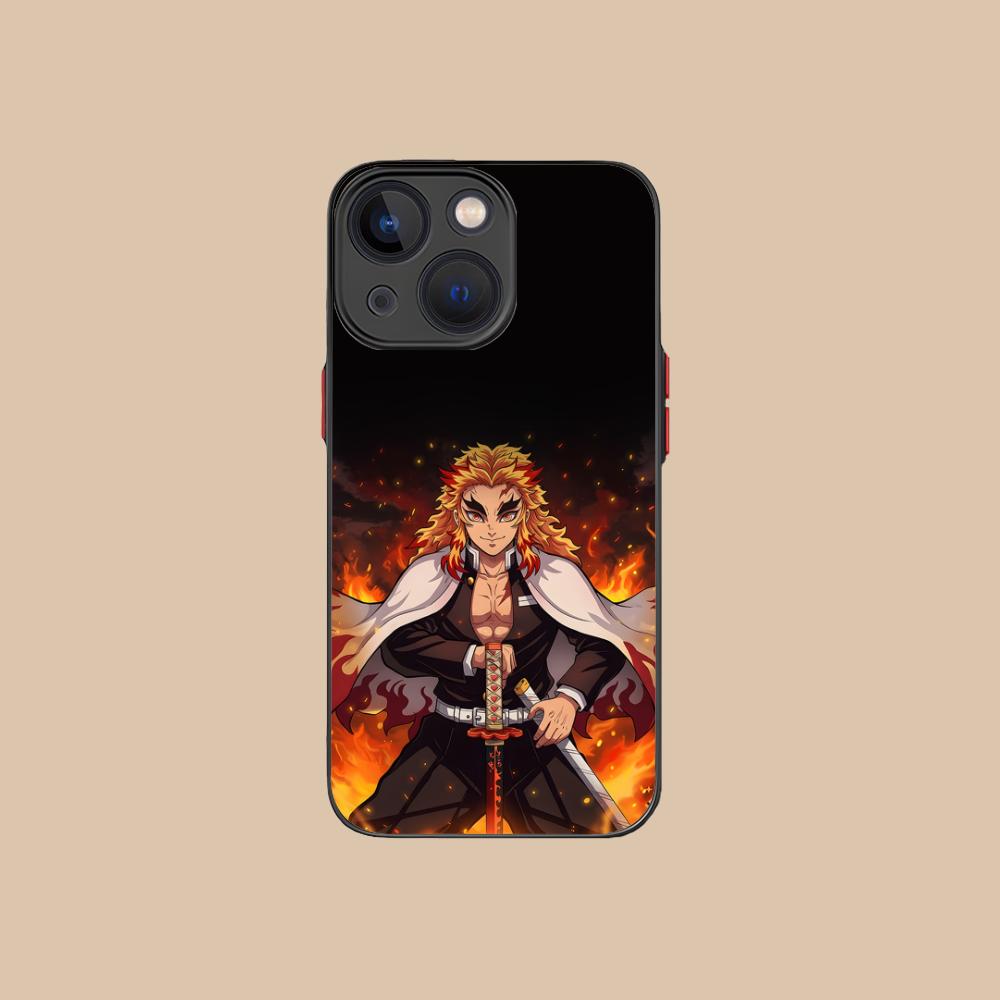 Demon Slayer Rengoku Phone Case for iPhone 16 15 14 13 12 11 X XR XS 8 7 Pro Max Plus Mini Colour Printing Silicone Cover Pretty