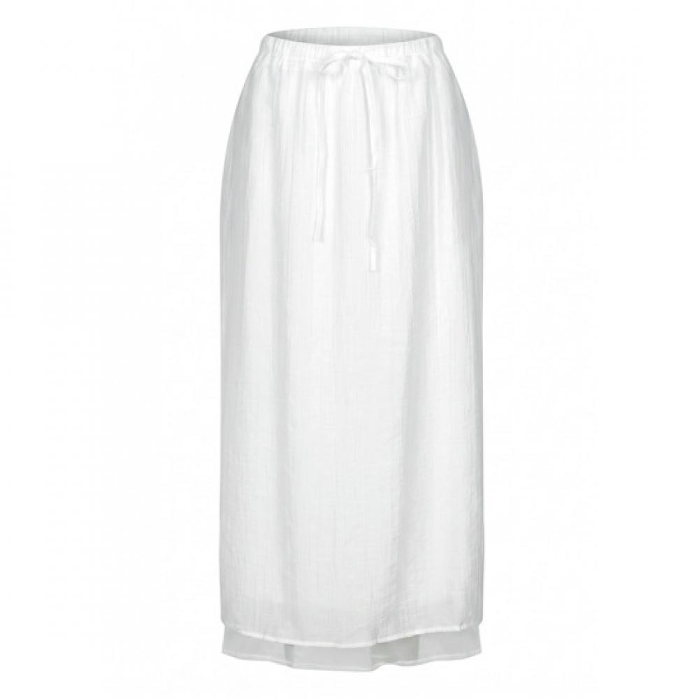 Shop Women S Lightweight Summer Long Skirt WiTh Double Frill Hem Th wSk260004