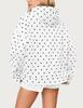 Women's Polka Dot Print Casual Loose Hoodie Sweatshirt for Autumn Winter