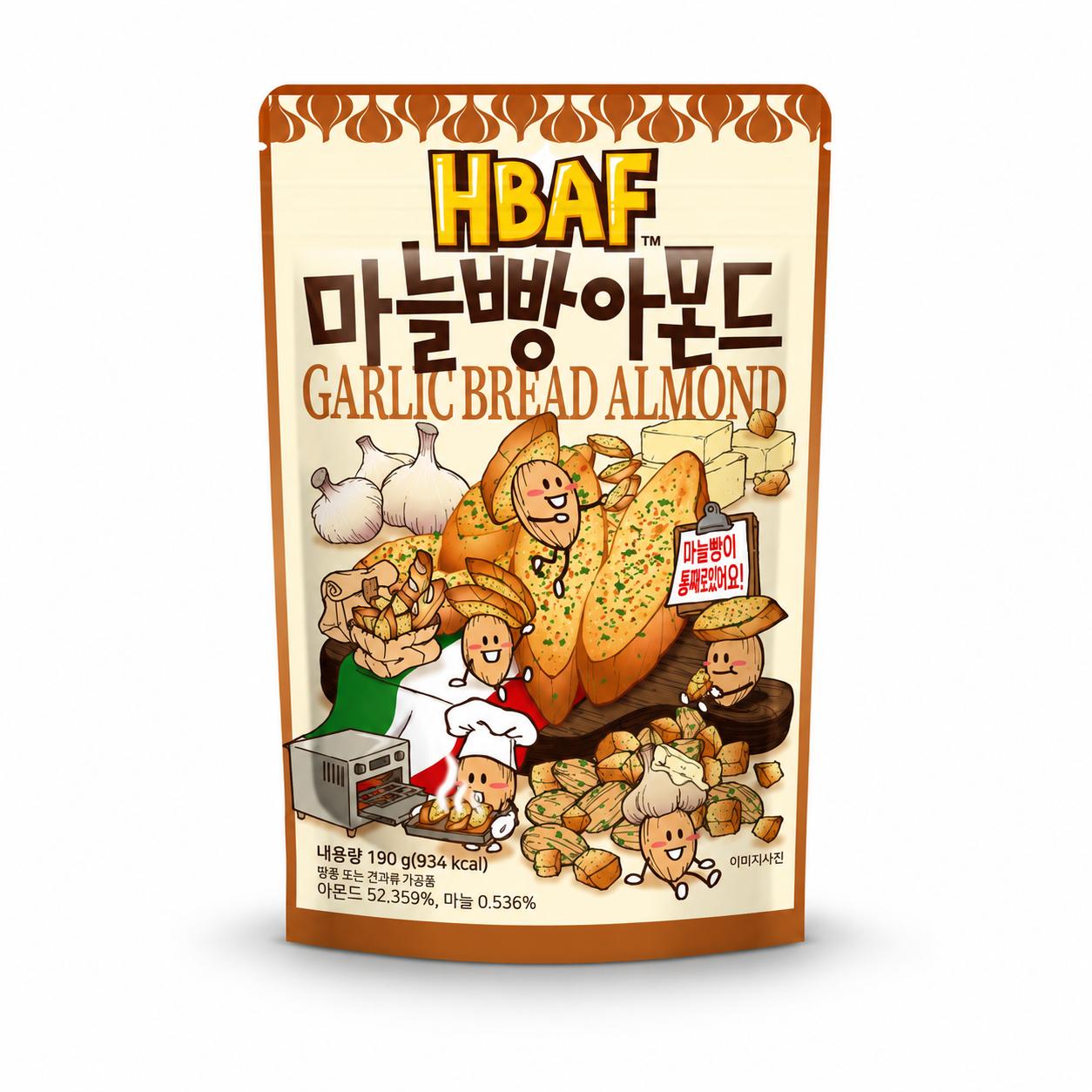 HBAF приправленный миндаль и кешью 170 г/190 г (33 вкуса) #Garlic Bread Almond