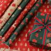 Christmas Themed Wrapping Paper Set 5 Pack 50x74cm Thick Recyclable Materials Assorted Seasonal Artwork