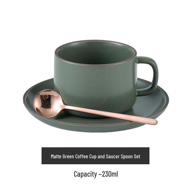 

Zhaoran Nordic Matte Ceramic Coffee Cup & Saucer Set