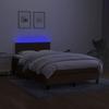 Maison Exclusive - Sommier à lattes de lit matelas et LED Marron foncé 120x200 cm