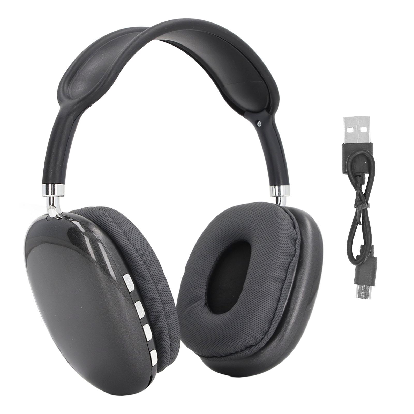 

Накладные наушники с мощным глубоким басом Беспроводные Bluetooth-наушники Звонки без помощи рук Эргономичные чёрный