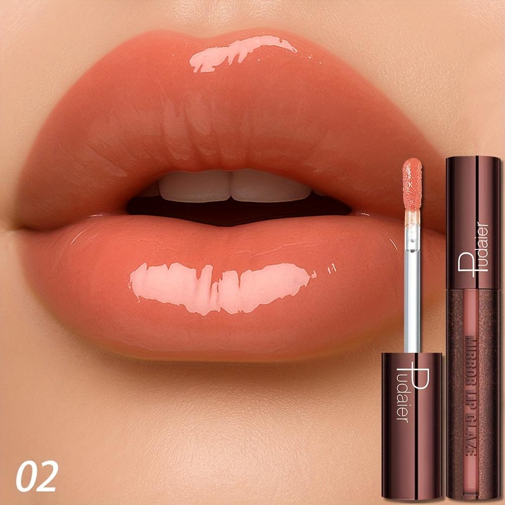 Feuchtigkeitsspendender Lippenstift, Wasser- und Schweißfest, Kreiert einen Natürlichen Look, Langanhaltender und Leicht Aufzutragender Spiegelglanz Lipgloss