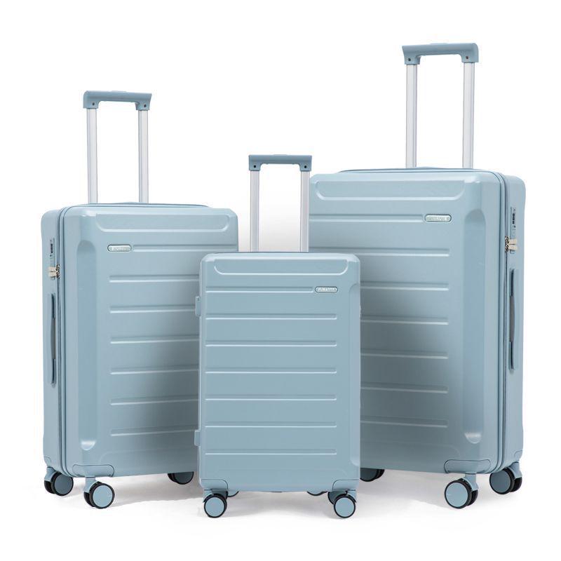 Sturdy and Durable Three-Piece Luggage Set with Anti-Collision Corners: 20, 24, 28 Inch Sizes