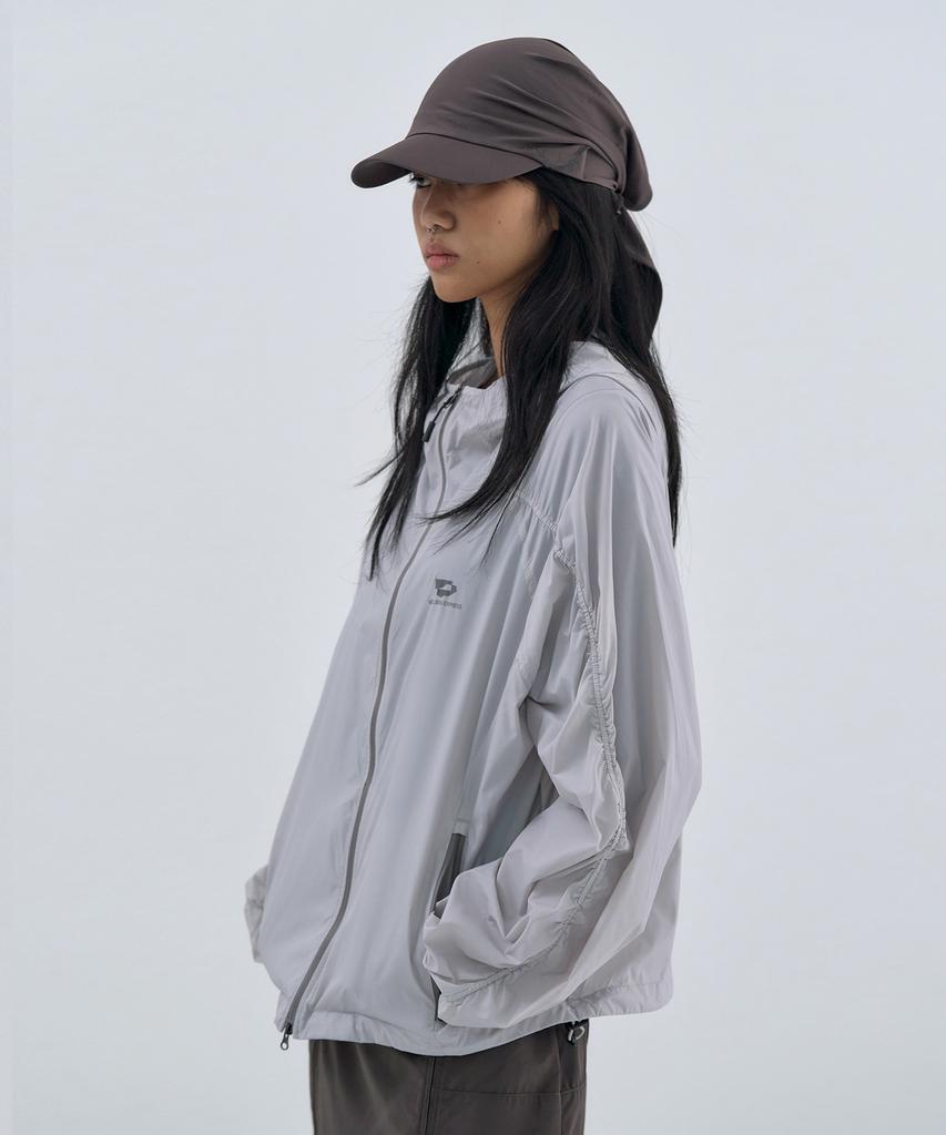 Wellbeing Express Light Nylon Windbreaker Warm Gray