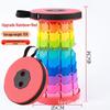 Rainbow Telescopic Adjustable Folding Stool for Leisure, Fishing, and Household Use