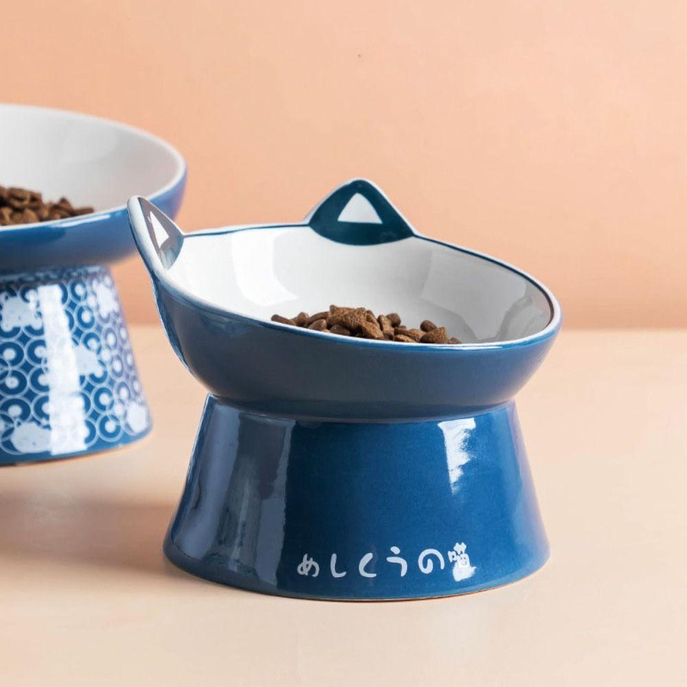 Tilted Elevated Anti Vomiting Pet Feeder Bowl Pet Supplies Cat Food Bowl Water Feeder Container