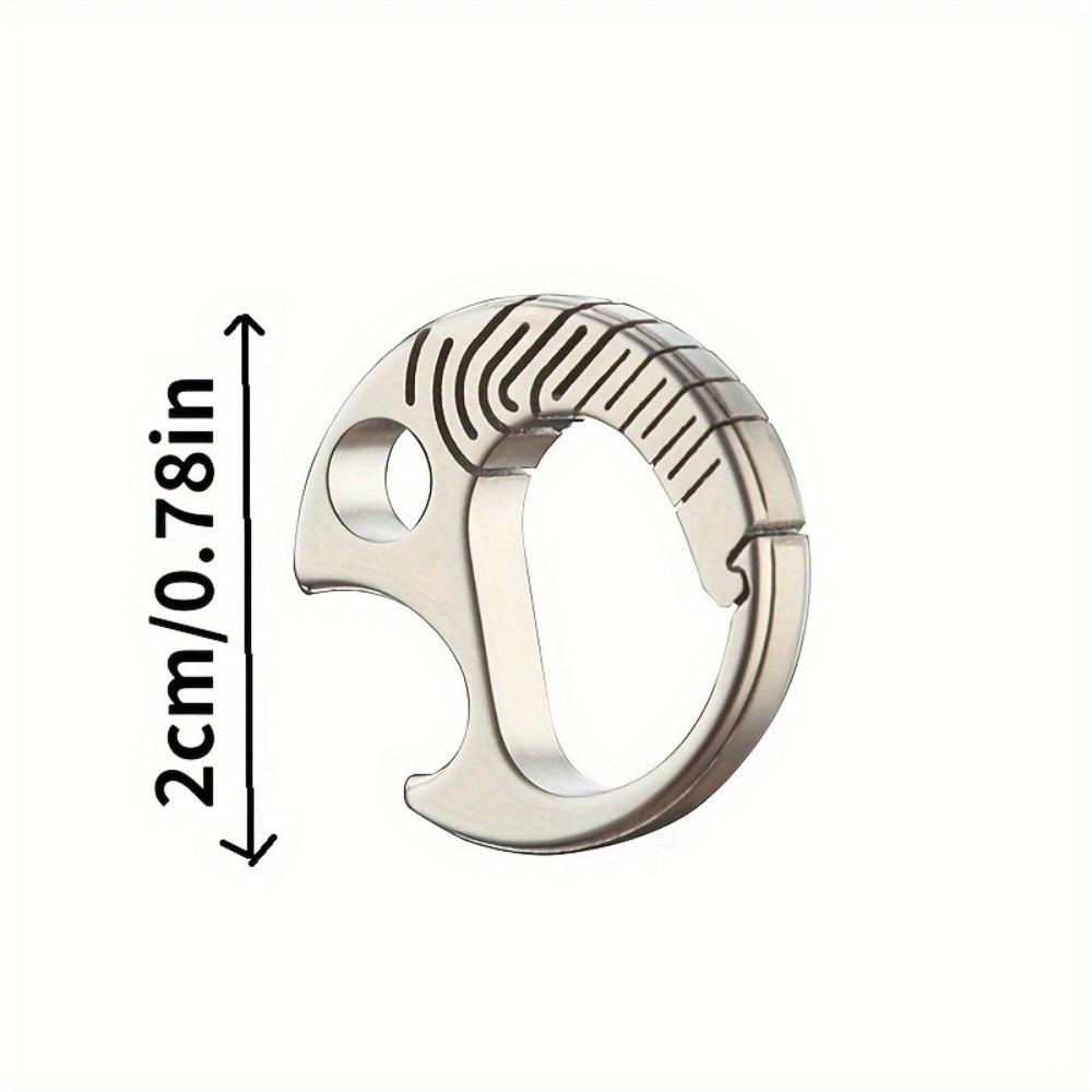 Titanium Alloy Goldfish Clasp Keychain with Mini Bottle Opener - Compact Outdoor Accessory - Perfect for Halloween, Christmas & New Year Gifts