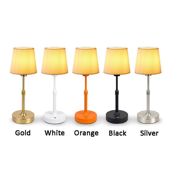 Fabric Desk Lamp Rechargeable Touch Table Light for Restaurant Hotel Room Bedside Decor Lighing