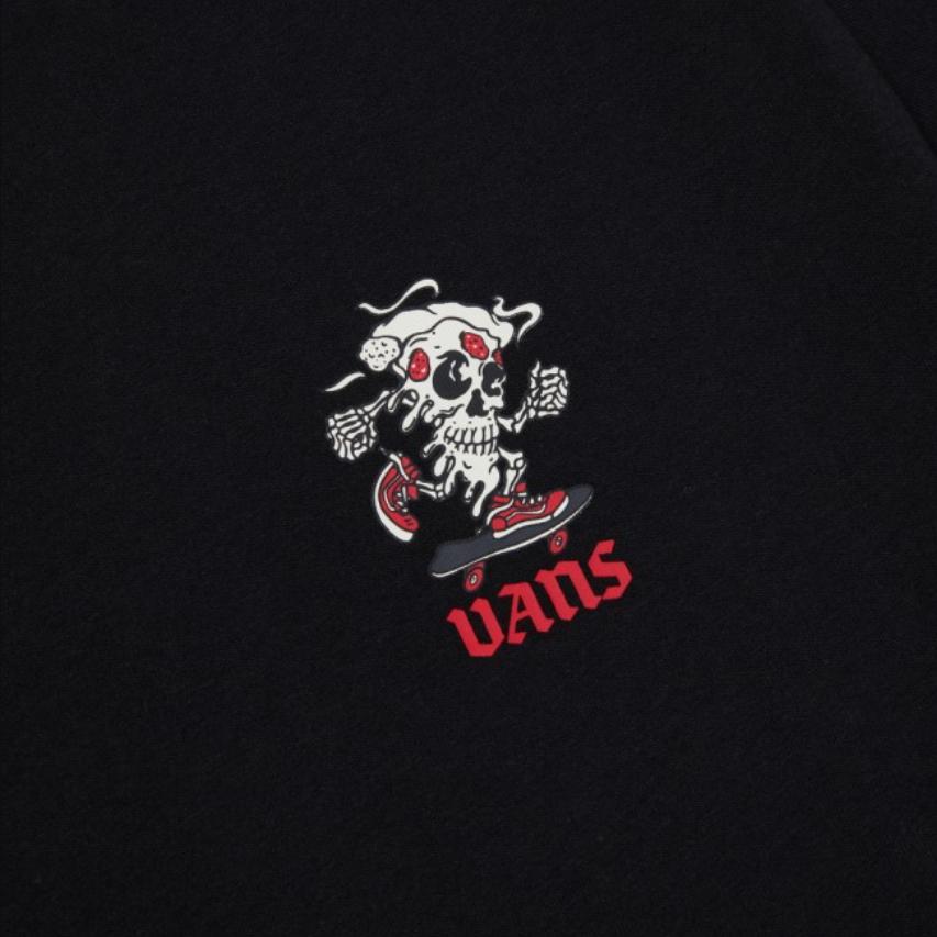 Vans Betterbirth Pizza Gfx Loose Fit Breathable Printed Round Neck Pullover Short Sleeve T-Shirt Men T-Shirts Black VN000GRYBLK1