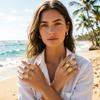Vintage Stainless Steel Starfish Leaf Daisy Flower Wide Finger Rings For Women Men Punk Bone Honeycomb Irregular Ring Jewelry