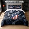 Set Biancheria da Letto Design Atletico Madrid 1 Copripiumino + 2 Federe Morbido Traspirante Biancheria da Letto per la Casa