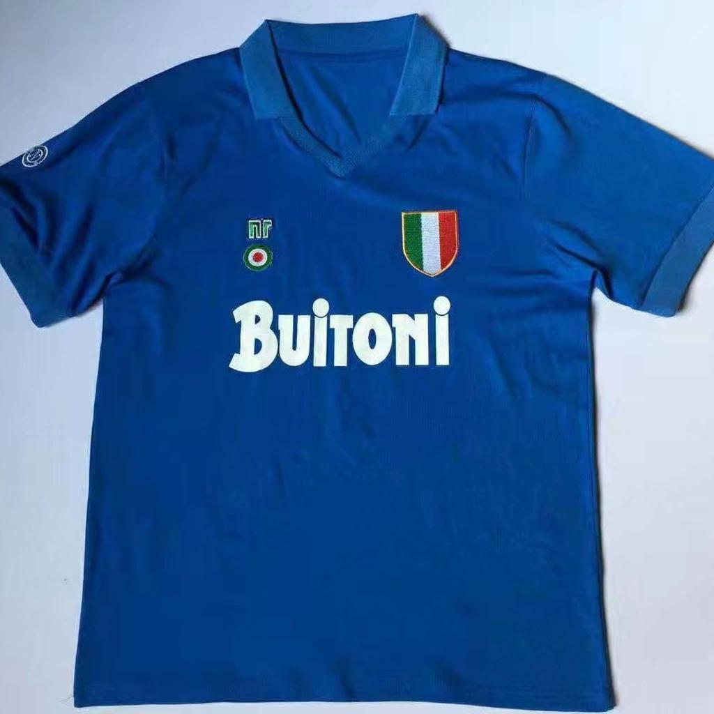 Serie A 87/88 Napoli Retro Jersey Napoli No. 10, Maradona Nostalgic Classic Football Jersey