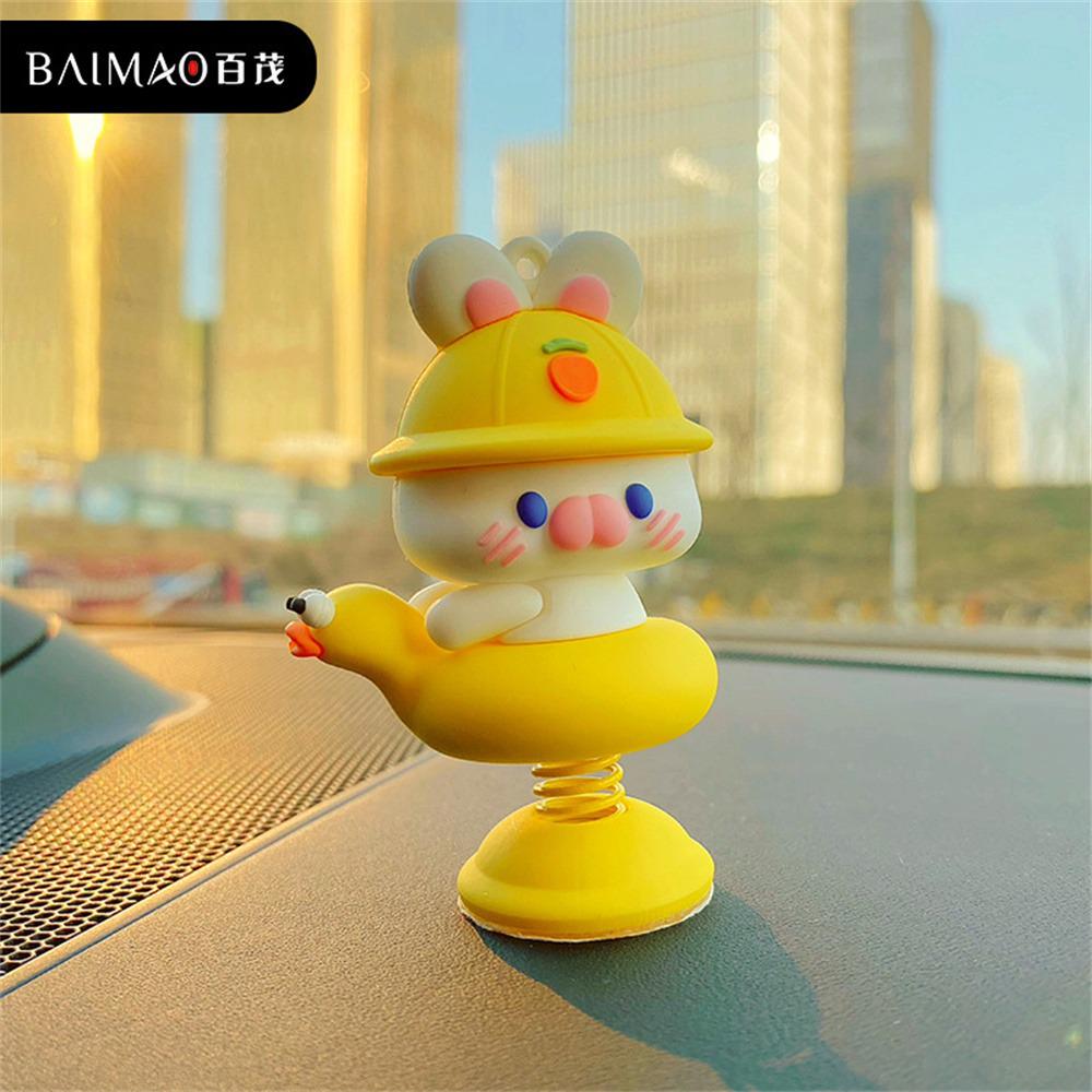 Anime Shaking Doll Car Interior Decoration Cute Spring Shaking Rabbi Auto Dashboard Ornaments Kawai Car Decoration Accessories