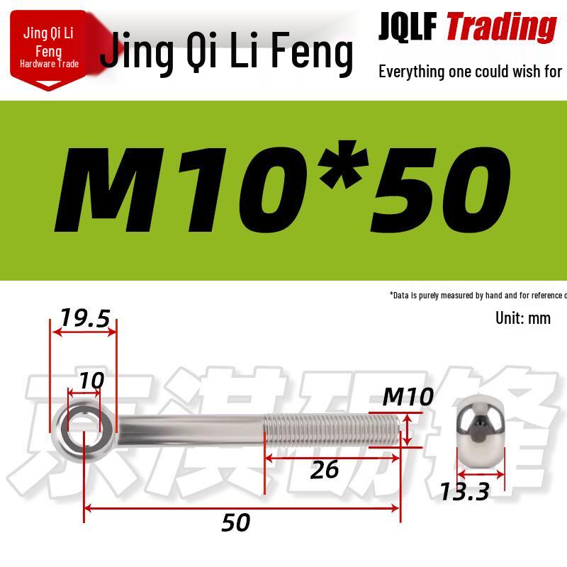 Stainless Steel GB798 Eye Bolt, Full Series M5-M16