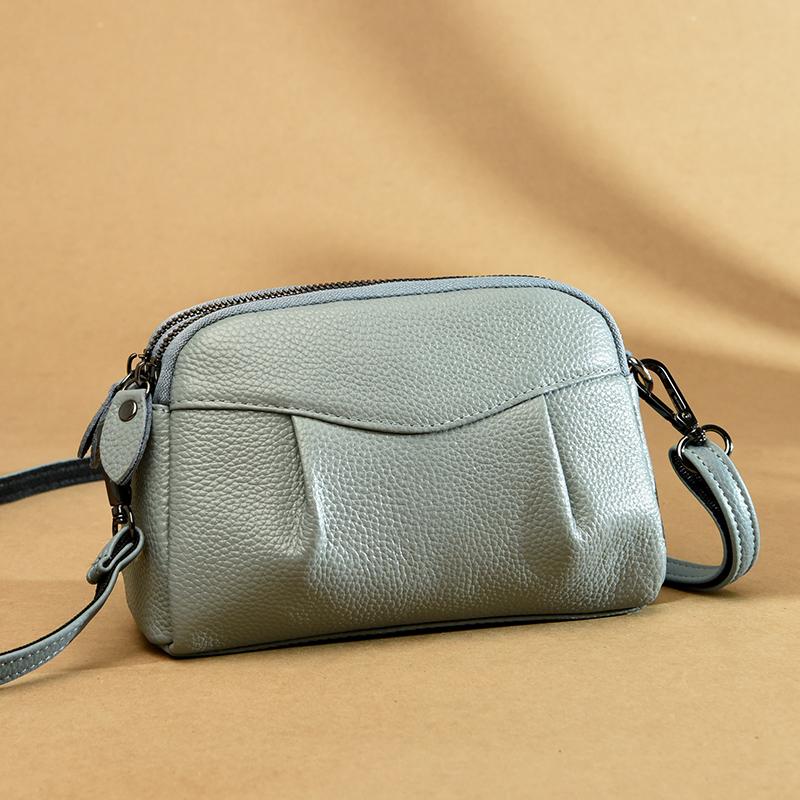 Fashion Luxury Solid Color Cowhide Women Bags Handbag High Quality Genuine Leather Female Shoulder Crossbody Bag Ladies Tote Sac