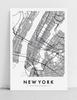 New York City Map Poster