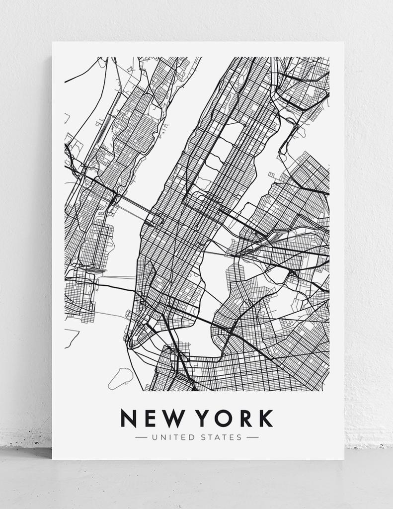 New York City Map Poster