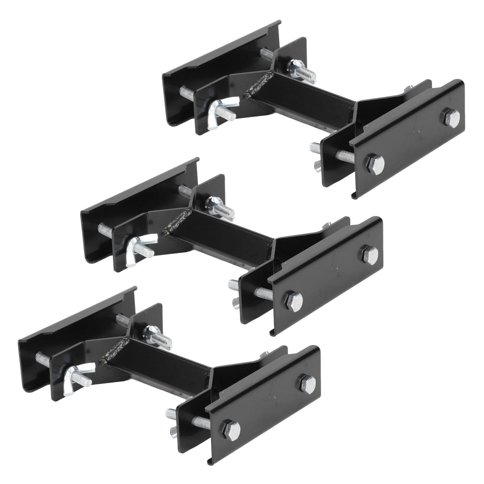3 Sets Deck Umbrella Mount Clamp Adjustable Stainless Steel Parasol Rod Fixing Holder Clamp