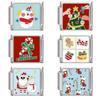 Fashion Christmas Series Snowman Santa Claus Tree Gloves Socks Italian Charm Links Fit 9MM Stainless Steel Bracelet DIY Making