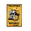 Aloha Philippines Brooklyn Vatican Bangkok Metal Plate Painting Iron Tin Sign Wall Art Picture For Garden Living Room Home Decor