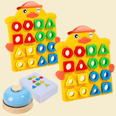 Puzzle Board Geometry Shape Matching Toy Pattern Cognitive Interactive Shape Matching Board Game Portable Montessori
