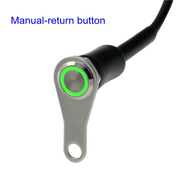 LMoDri Stainless Steel LED Motorcycle Switch ON-OFF Handlebar Adjustable Mount Waterproof Switches Button DC12V Headlight Green Manual-return